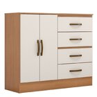 Kit Guarda-roupa Solteiro 4 Portas E Cômoda Sapateira 2 Porta