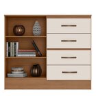 Kit Guarda-roupa Solteiro 4 Portas E Cômoda Sapateira 2 Porta