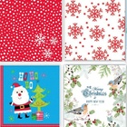 Kit Guardanapo De Natal Decorado 20 Folhas Duplas 25cm 4 Peça