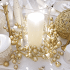 Kit Guardanapo de Natal em Tecido Branco 4 Peças Cromus