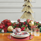 Kit Guardanapo de Natal em Tecido Xadrez 4 Peças Cromus