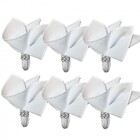 Kit Guardanapo Tecido Oxford Branco 40x40cm E Argola Metal Mo