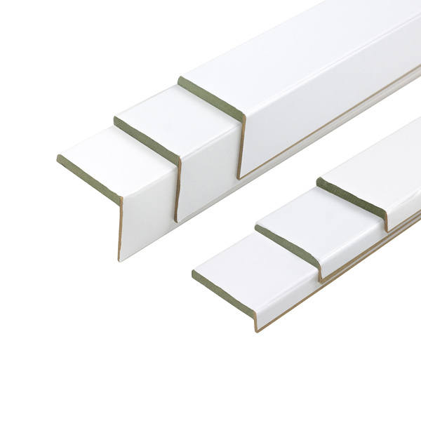 Kit Guarnição Duplo Regulável em Madeira MDF Branco 220x5x1cm Moldurama - 6 Peças