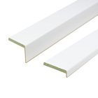 Kit Guarnição Duplo Regulável em Madeira MDF Branco 220x5x1cm Moldurama - 6 Peças