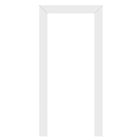 Kit Guarnição Lisa MDF Ultra Premium Padrão Primer Branco 220x10x92cm Artens