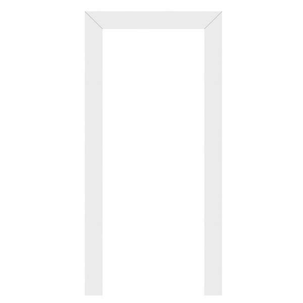 Kit Guarnição Lisa MDF Ultra Premium Padrão Primer Branco 220x10x92cm Artens