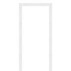 Kit de Guarnição Regulável de 4,5cm de Madeira Pinus Laca Branco 230x7cm Ipumirim