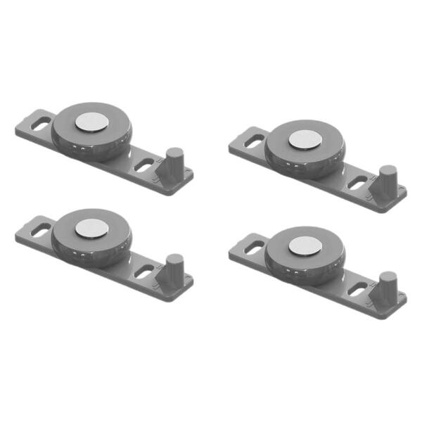 Kit Guia 1 Roda Guarda Roupa - 4 Und + Trava - Anti-ruido