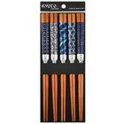 Kit Hashi De Bambu 5 Pares Geometric Kyoto Palitos Japoneses