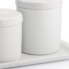 Kit Higiene Bebe Porcelana Kit De Banheiro Com Bandeja 3 Pçs