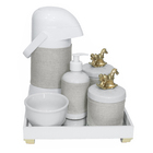 Kit Higiene Espelho Completo Porcelanas, Garrafa E Capa Cava