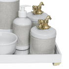 Kit Higiene Espelho Completo Porcelanas, Garrafa E Capa Cava