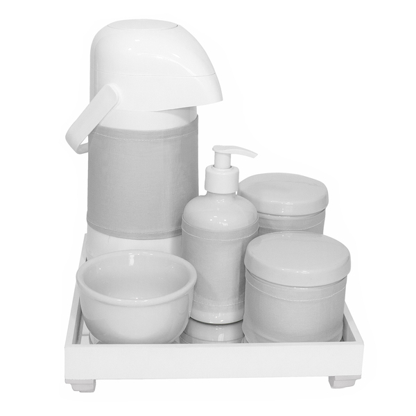 Kit Higiene Espelho Completo Porcelanas, Garrafa E Capa Prat