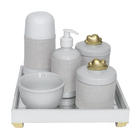 Kit Higiene Espelho Completo Porcelanas, Garrafa Pequena E C