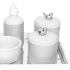 Kit Higiene Espelho Potes, Molhadeira, Porta Álcool-gel E Ca