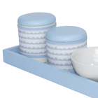 Kit Higiene Slim Azul Capa Ondinha Azul