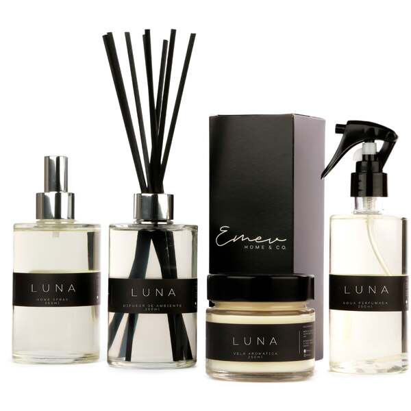 Kit Home Spray + Difusor De Ambiente + Água Perfumada + Vela