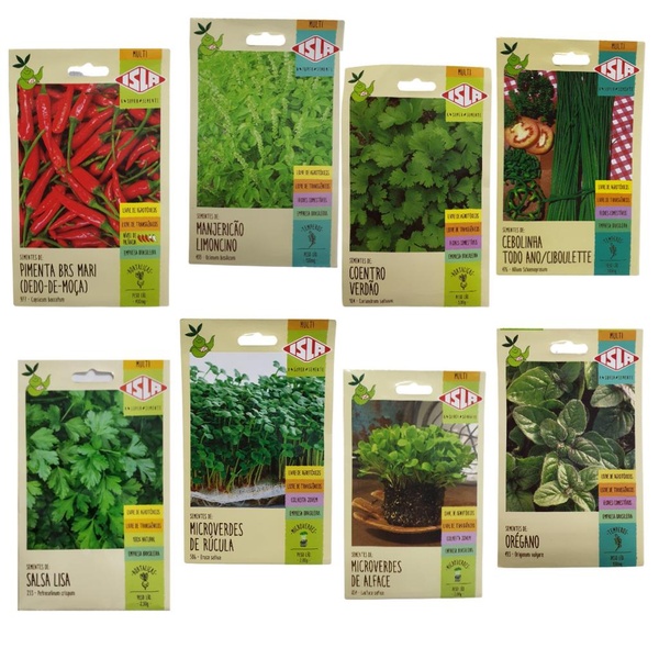 Kit Horta Do Chefe - Microverde + Manjericão + Coentro