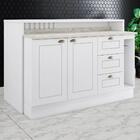 Kit Ilha Gourmet Com Balcão 120cm E Porta Toalha Americana -