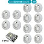 Kit Iluminação Azul Piscina 96m² 12 Leds Com Fonte Luxpool