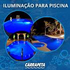 Kit Iluminação Azul Piscina 96m² 12 Leds Com Fonte Luxpool