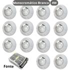 Kit Iluminação Branco Piscina 112m² 14 Leds Com Fonte Luxpool