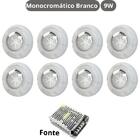 Kit Iluminação Branco Piscina 128m² 8 Leds Com Fonte Luxpool