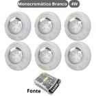 Kit Iluminação Branco Piscina 48m² 6 Leds Com Fonte Luxpool