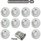 Kit Iluminação Branco Piscina 80m² 10 Leds Com Fonte Luxpool