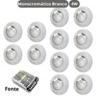 Kit Iluminação Branco Piscina 96m² 12 Leds Com Fonte Luxpool