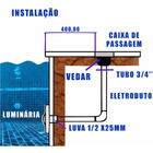 Kit Iluminação Piscina Fibra 2 Leds Rgb+módulo+ Fonte+ Nicho