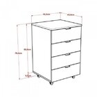 Kit Industrial 3 Peças 1 Escrivaninha 1 Estante E 1 Gaveteiro