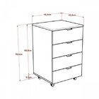 Kit Industrial 3 Peças 1 Escrivaninha 1 Estante E 1 Gaveteiro