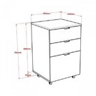 Kit Industrial 3 Peças 1 Escrivaninha 1 Estante E 1 Gaveteiro