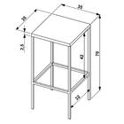 Kit Industrial Com 2 Banquetas Altas - Carvalho/preto