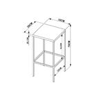 Kit Industrial Com 2 Banquetas Altas - Carvalho/preto