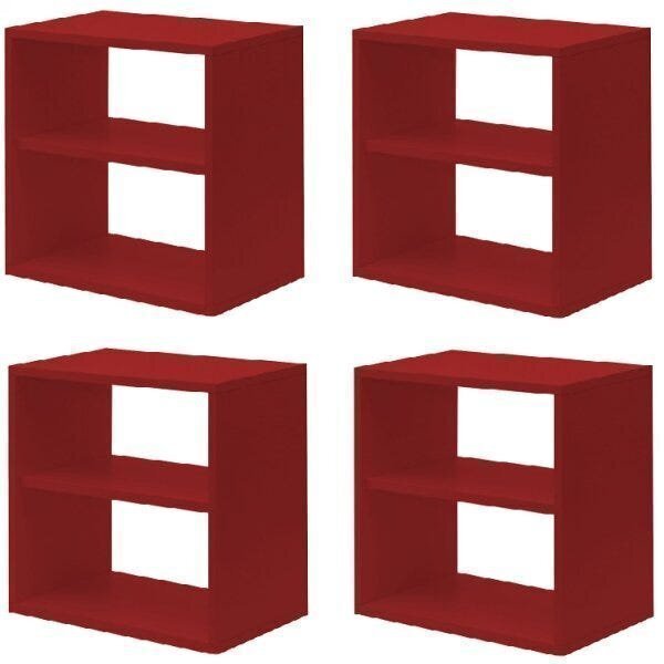 Kit Infantil 4 Nichos Cubo Com Prateleira Lema Kit Cubos Baby