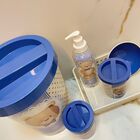 Kit Infantil Higiene Bancada Quarto Banheiro 6pçs Urso Azul