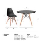 Kit Infantil - Mesa Eames Junior Preto + 1 Cadeira Eames Juni