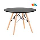 Kit Infantil - Mesa Eames Junior Preto + 1 Cadeira Eames Juni