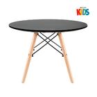 Kit Infantil - Mesa Eames Junior Preto + 1 Cadeira Eames Juni