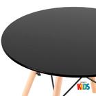 Kit Infantil - Mesa Eames Junior Preto + 4 Cadeiras Eames Jun