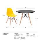 Kit Infantil - Mesa Eames Junior Preto + 4 Cadeiras Eames Jun
