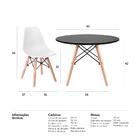 Kit Infantil - Mesa Eames Junior Preto + 4 Cadeiras Eames Jun
