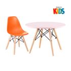 Kit Infantil - Mesa Eames Junior Rosa + 1 Cadeira Eames Junio