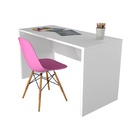 Kit Infantil Rack Mesa E Cadeira Eiffel Rosa 100% Mdf