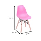 Kit Infantil Rack Mesa E Cadeira Eiffel Rosa 100% Mdf