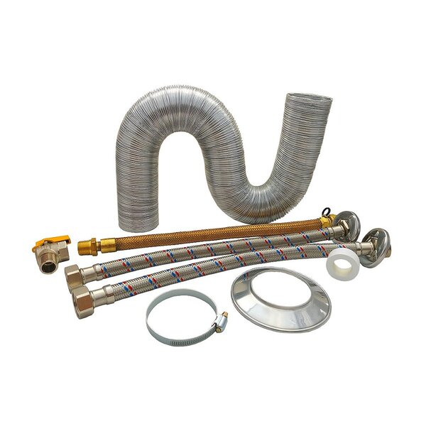 Kit Instalação Aquecedor A Gás Com 2 Metros De Duto 126mm