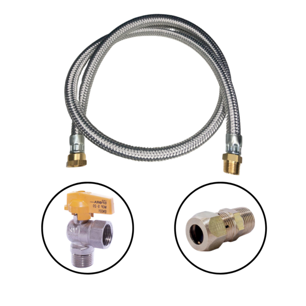 Kit Instalação Fogão Glp / Mangueira + Registro E Adaptador