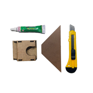 Foto de Kit Instalação Gabarito E Cola Para Rodapé Eva 5x1cm Meurodapé